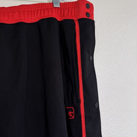AND1 Basketball Pants Mens 3XL Tearaway Snap Y2K Athletic Black Red Classic Fit - Picture 7 of 13
